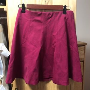 Pink suede skater skirt